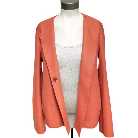 HARRIS WHARF LONDON boxy jacket felt wool career blazer in coral Size 44 8 NEW - Picture 9 of 9